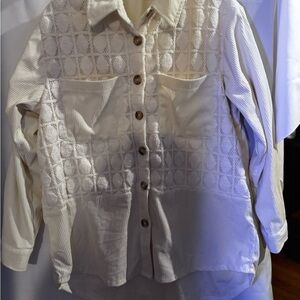 Chic White Button-Down Women's Shirt